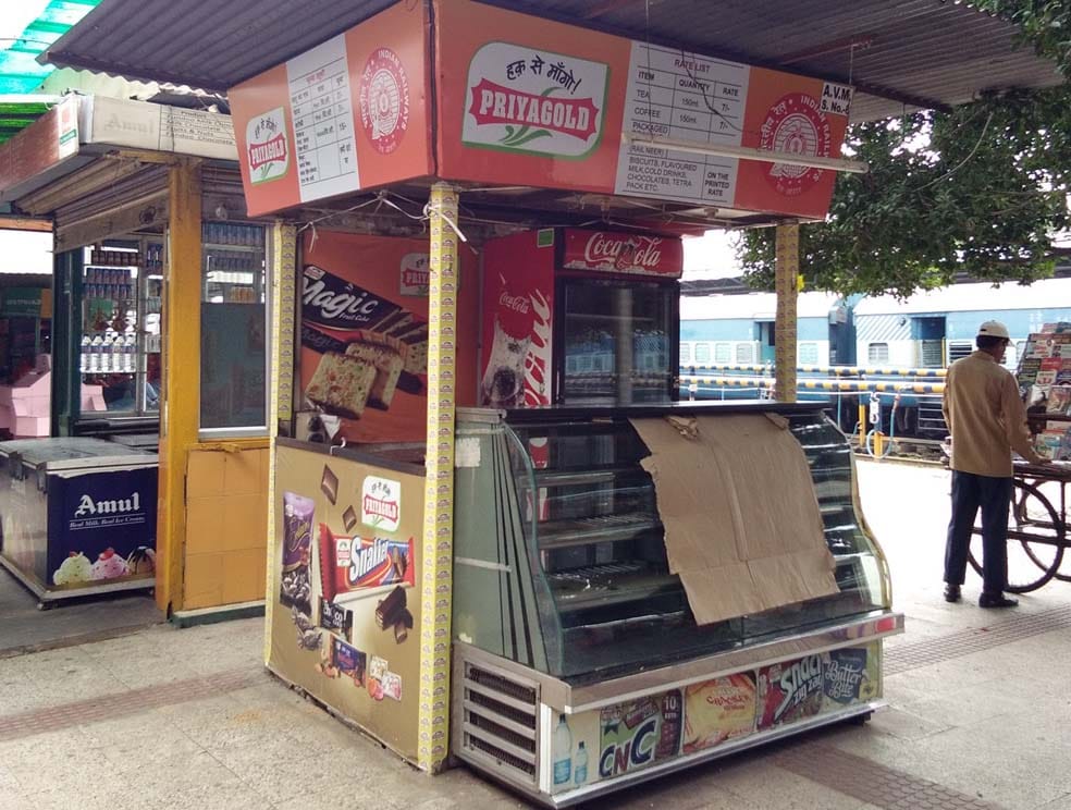 priyagold stall closed at mughalsarai railway station