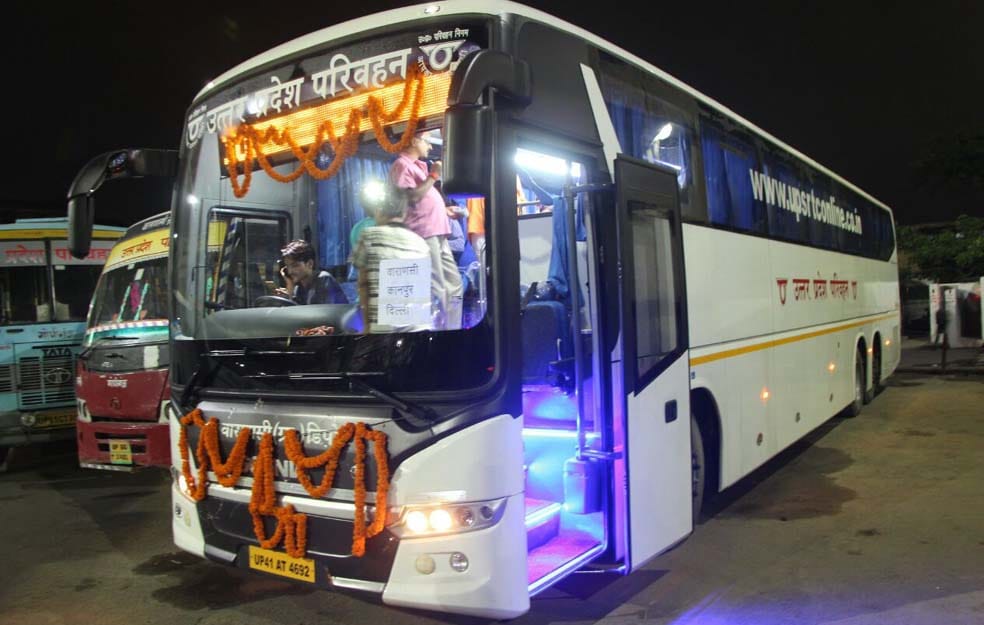 varanasi to delhi scania bus service start