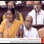 विदेश नीति पर जवाब देतीं सुषमा स्वराज