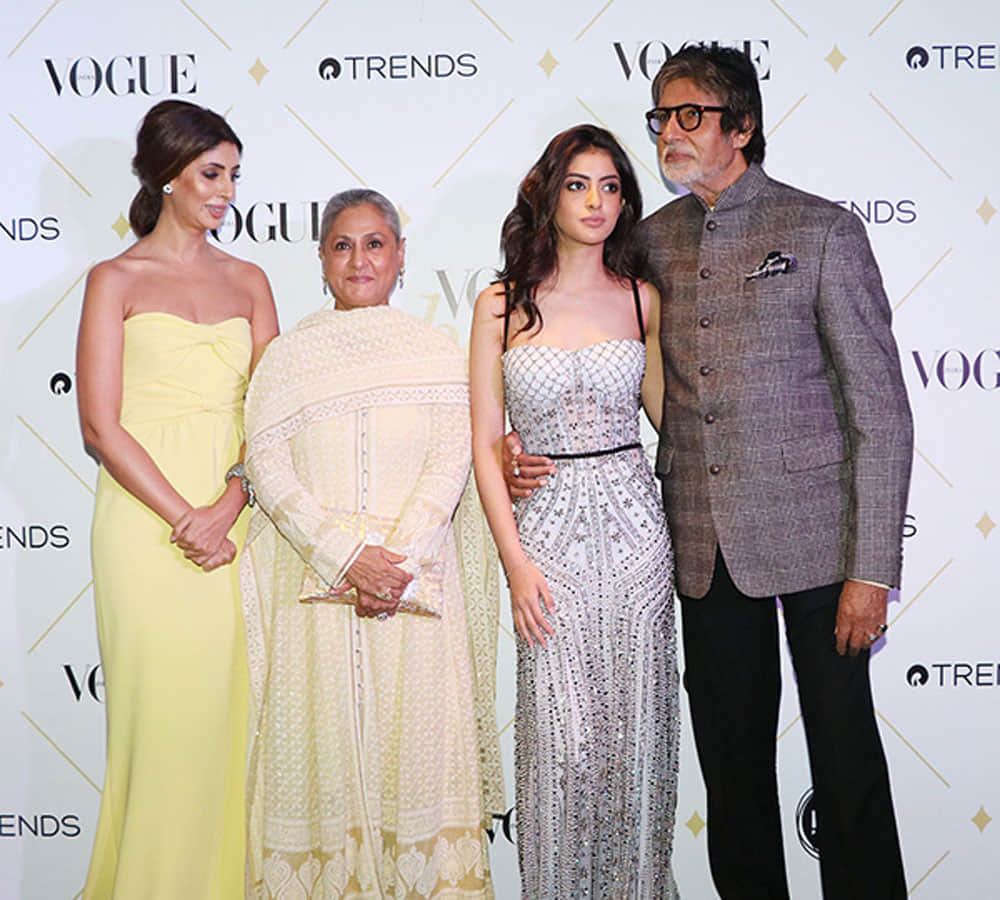 Navya Naveli Nanda first red carpet appearance with Amitabh Bachchan at Vogue Beauty Awards 2017