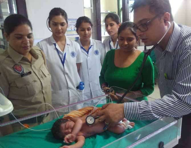  two days girl child found on park bench in mohali
