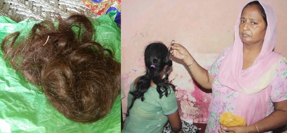 woman hair braid cutted in factory while she was working, nothing caught in cctv