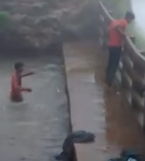 Two men fell into valley at amboli ghat in maharashtra while friends keep recording the incidence