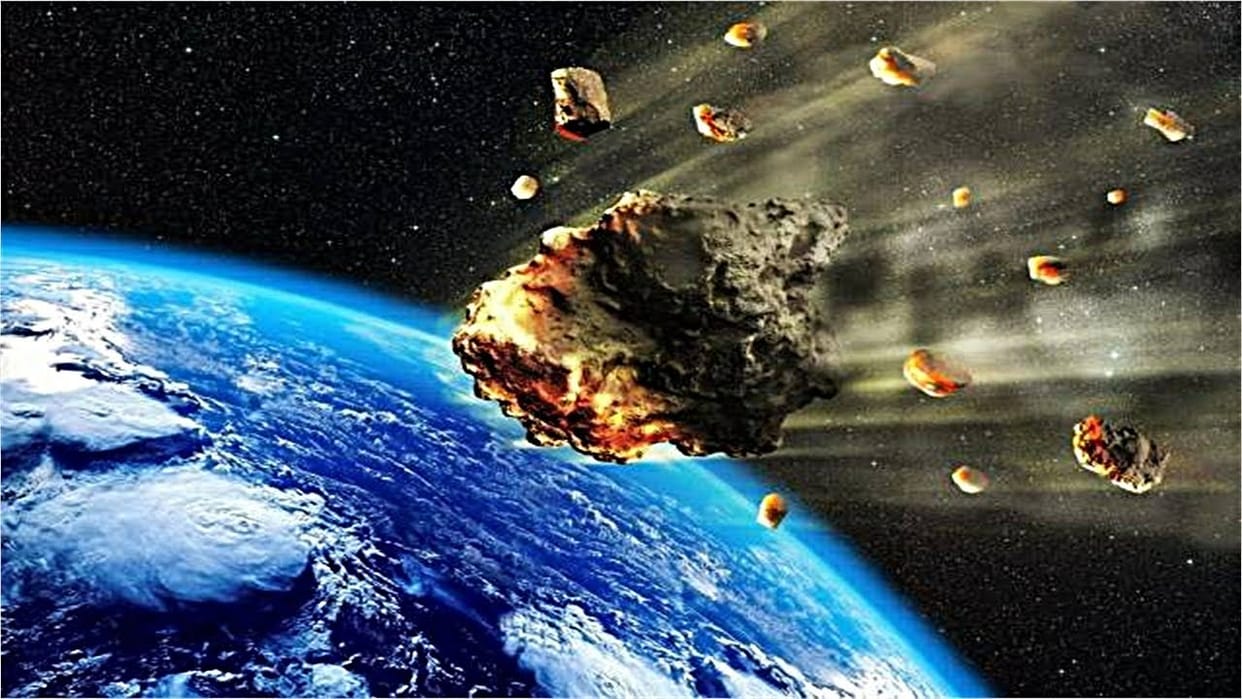 fireworks of meteors in the sky
