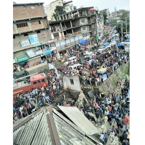Shimla Theog Bus Stand building collapses one died seven injured