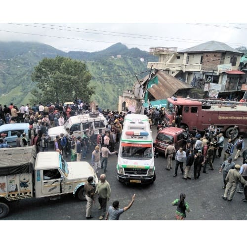 Shimla Theog Bus Stand building collapses one died seven injured