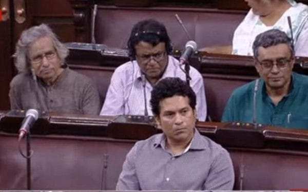 sachin tendulkar makes appearence in rajya sabha, twitter trolls
