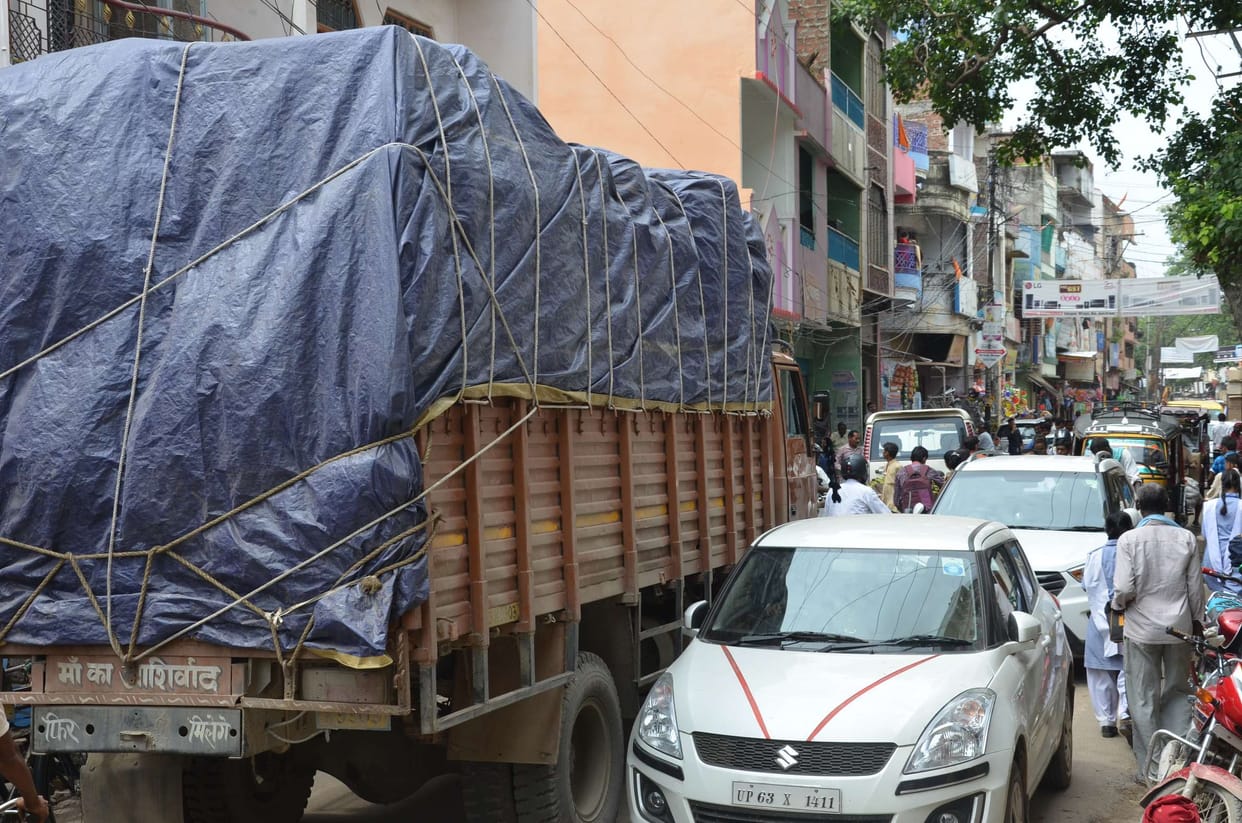Rolling truck in no entry