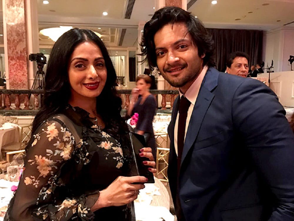 ali fazal met sridevi in an event at los angles