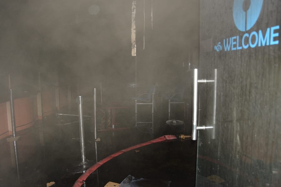 Sbi branch caught fire