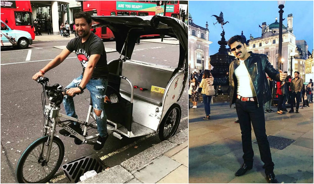 Nirhua pulled the rickshaw in London, fun with Pavan Singh, see photos
