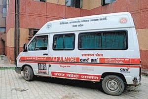 Due to lack of diseal, ambulance service stos in pratapgarh