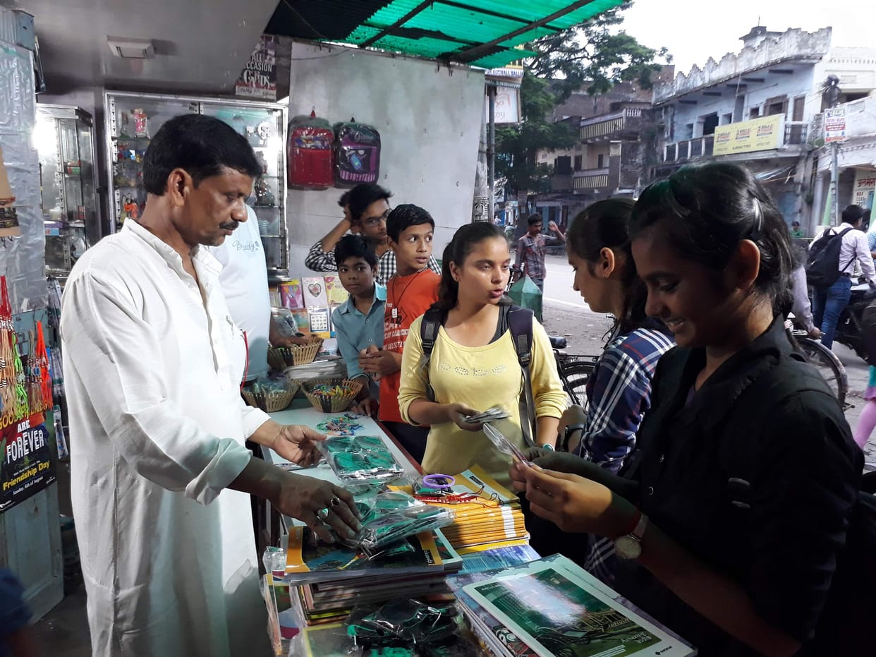 Decorated Rakhi shops, increased walk-in