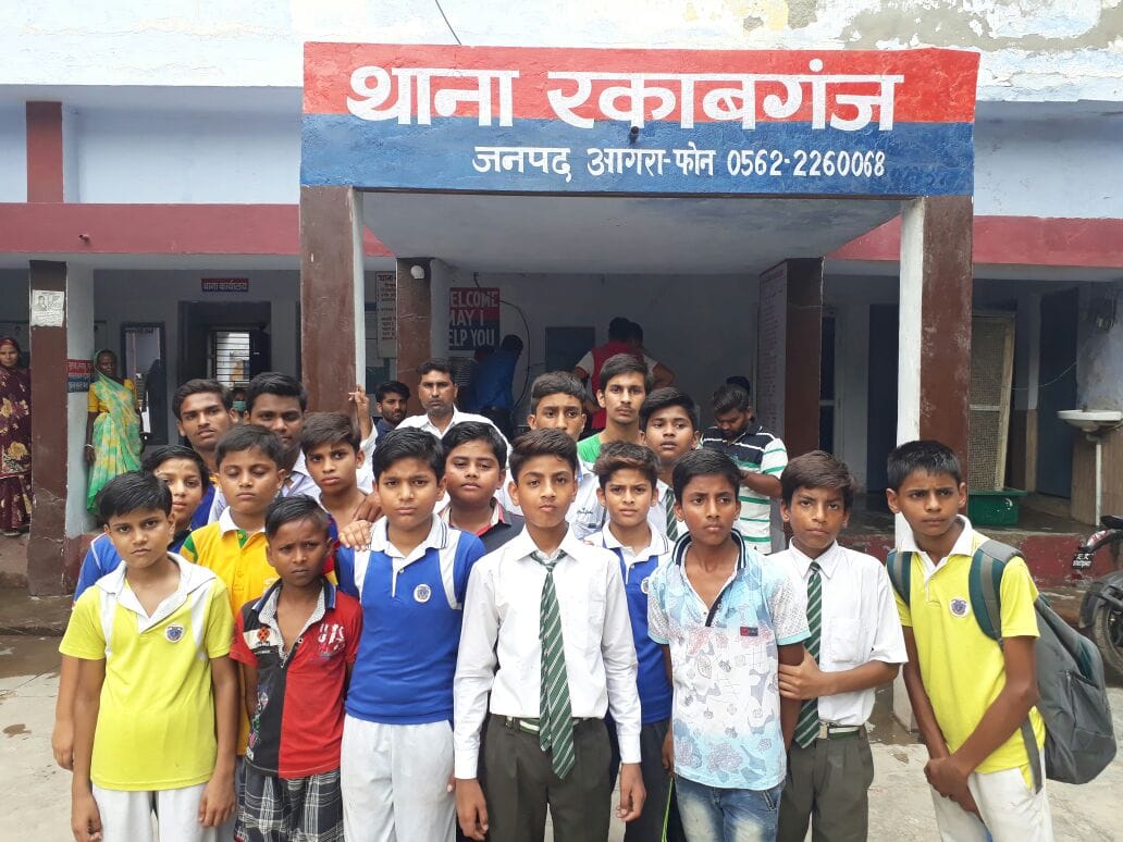 student beaten in school of agra