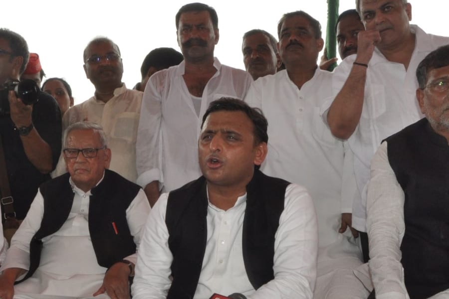  akhilesh yadav targets BJP and criticized over SP MLC leaving the party.