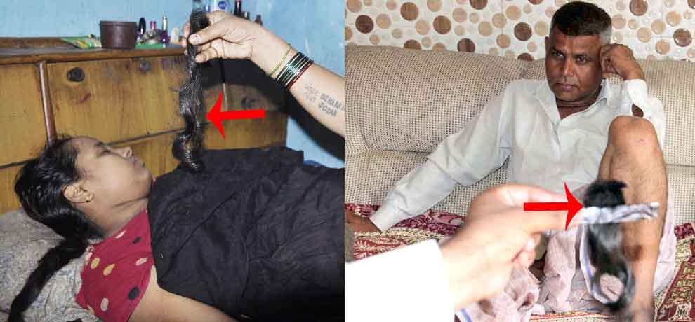 ex mla and ex policeman wife's braid chopped in home in delhi and faridabad