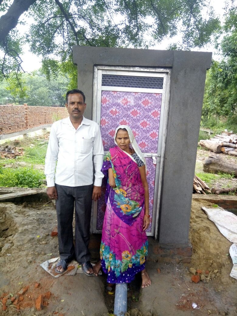 Brothers offering toilets to sister
