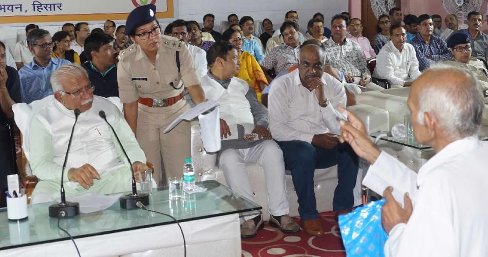 Haryana CM Manohar lal Darbar at hisar