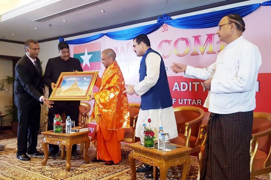 uttar pradesh cm Yogi adityanath visit to Myanmar