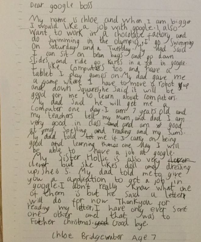 These Are Cutest Ever Job Applications Sent To Google NASA and a Local Police   Station