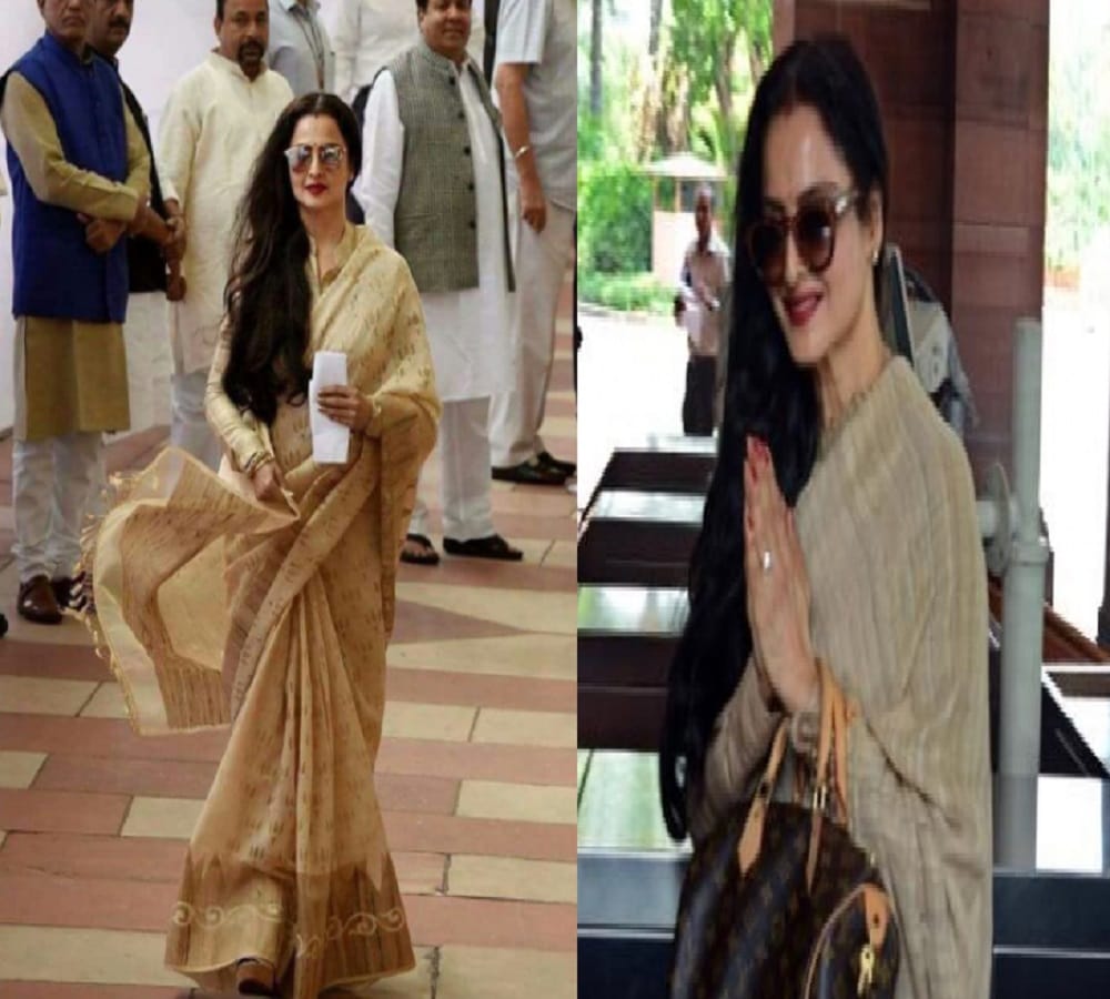 Bollywood actress and Rajya Sabha MP Rekha pictures goes viral on internet 