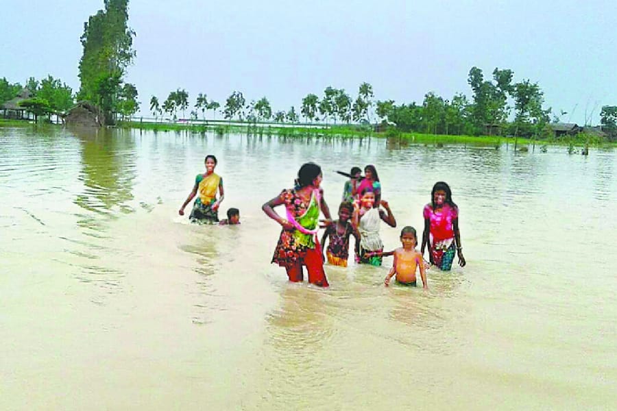 Craving for food flood victims