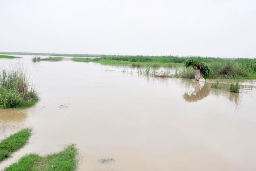 यमुना का पानी खादर क्षेत्र में पहुंचा