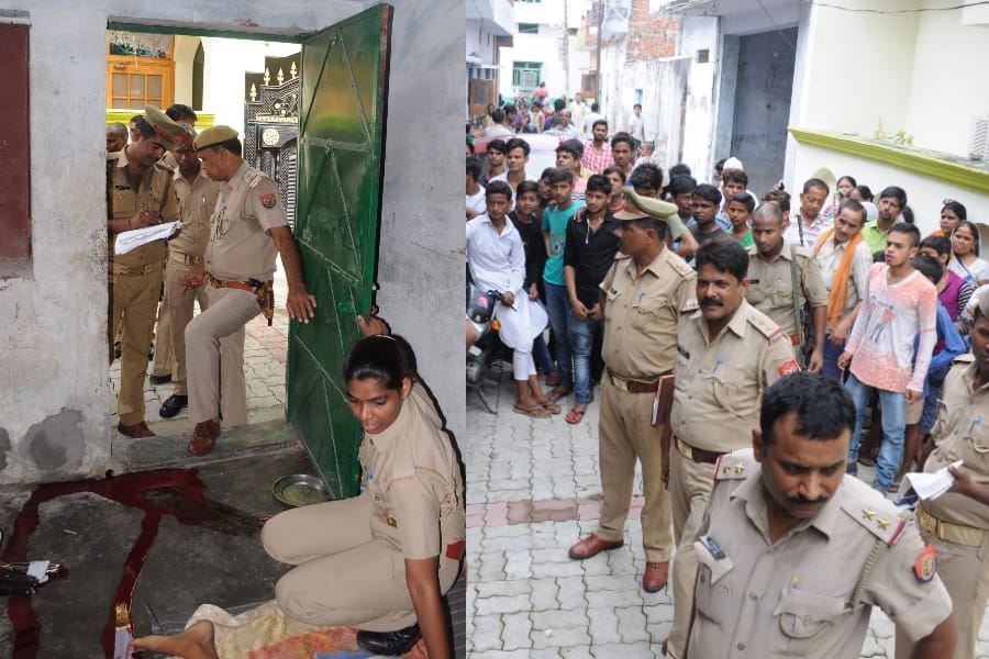 A women murdered in hasanganj area in Lucknow.