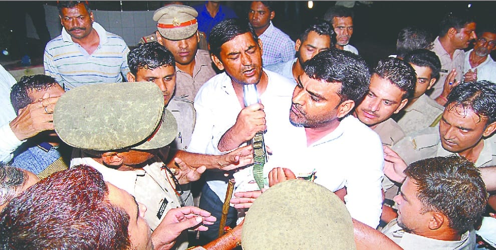 BJP MLAs beaten, ruckus