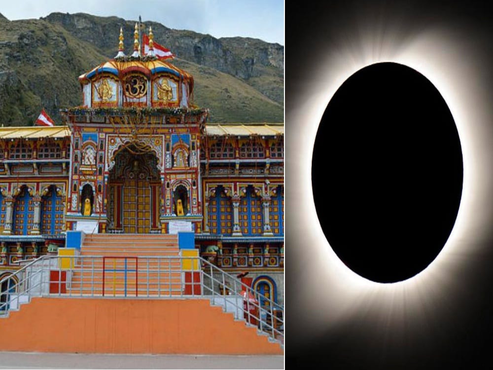 badrinath dham door closed due to Lunar Eclipse