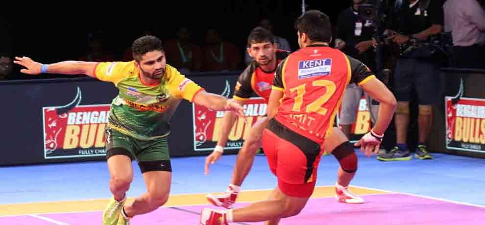 patna pirates win third match consecutively in pkl against bengaluru bulls