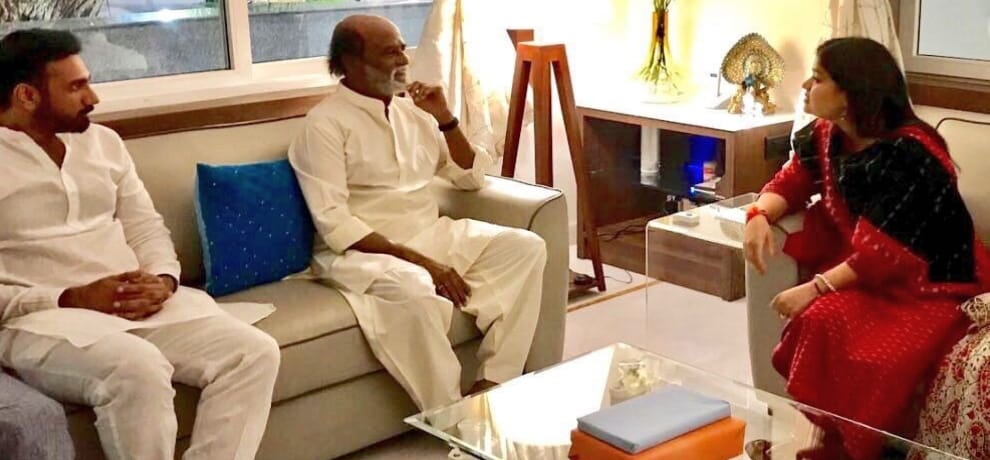 BJP yuva morcha president poonam mahajan met superstar rajinikanth