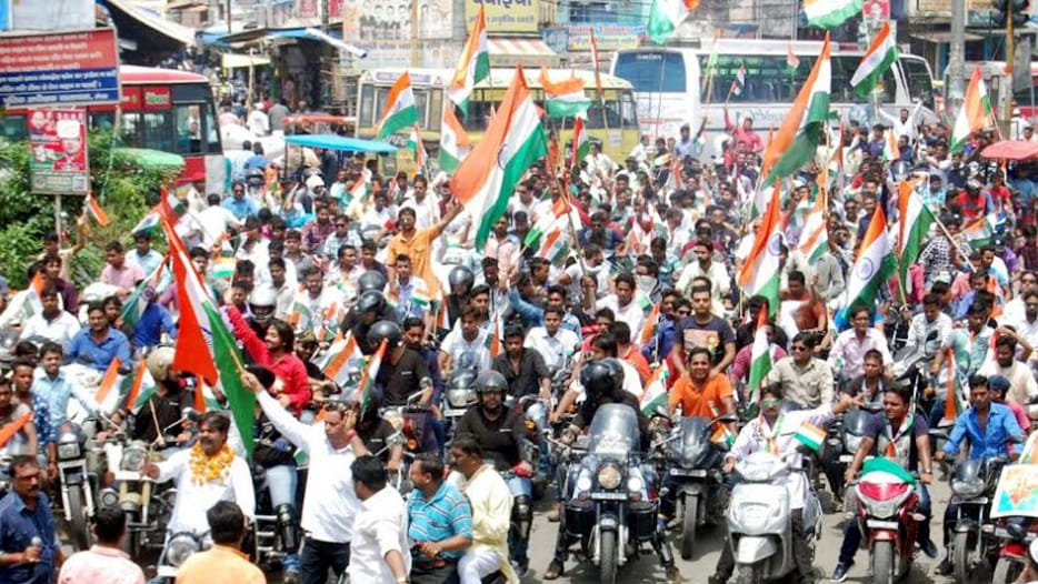 maa tujhe pranam rally from amar ujala kanpur