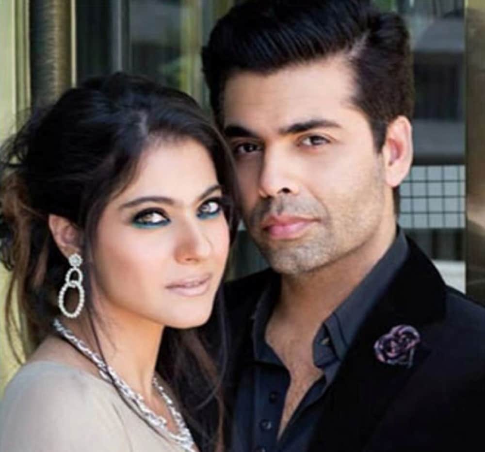 kajol and karan johar hugged each other during the birthday party of kajol