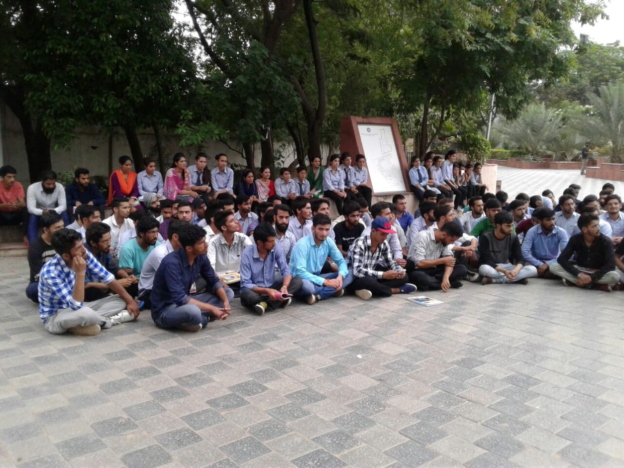JAMMU KASHMIR STUDENTS Beyond the hostels, sitting on the dock outside the university