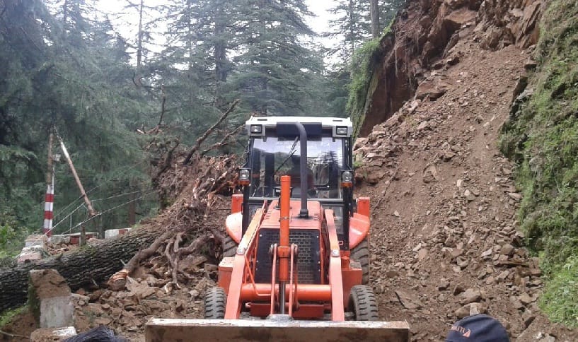 Road block in Almora