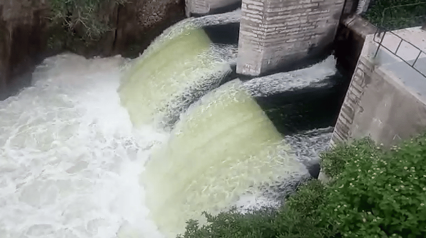 Udayasagar lake overflow, open gates for drainage of water