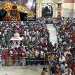 भक्तों की लगी कतारें