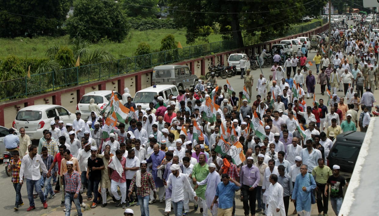 Congress rally in BJP stronghold Varanasi, leaving the British broker of India