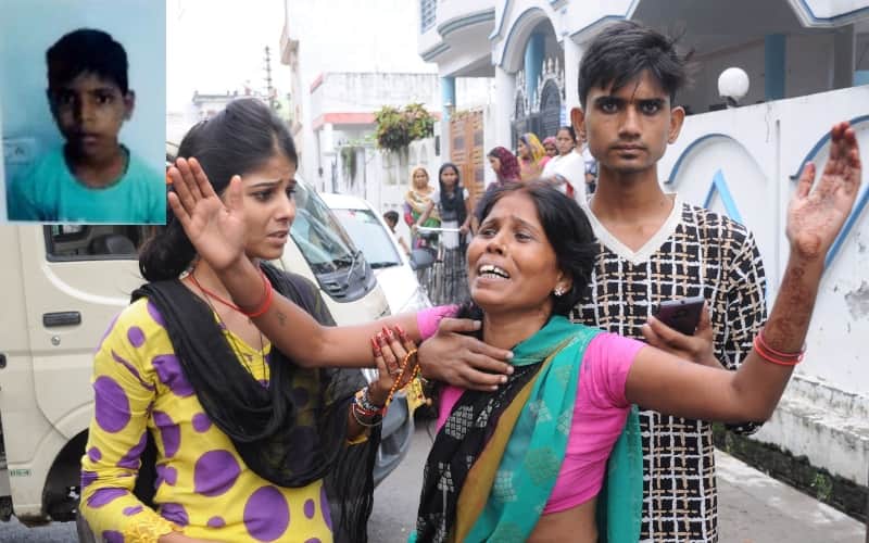 kid drowned in gutter in lucknow