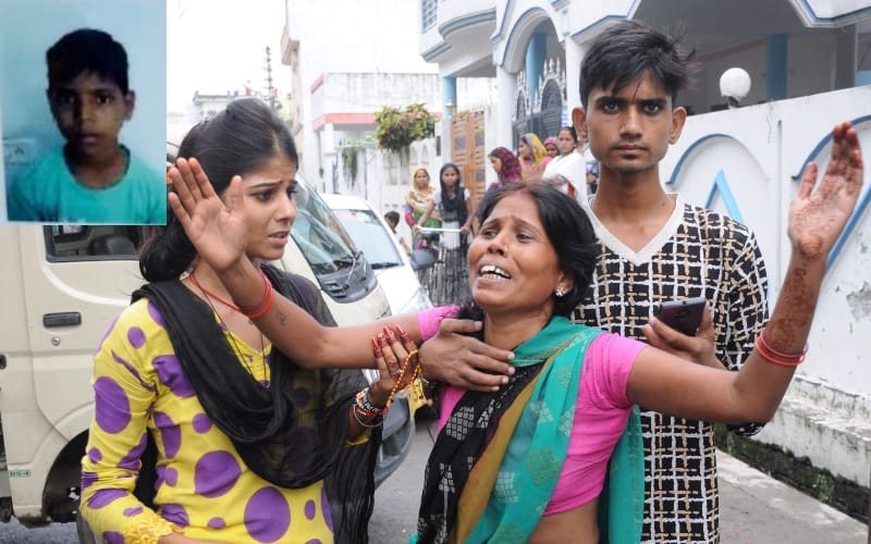 kid drowned in gutter in lucknow