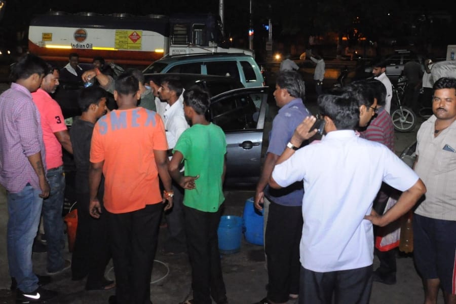 petrol pump distributed water mixed patrol in Lucknow.