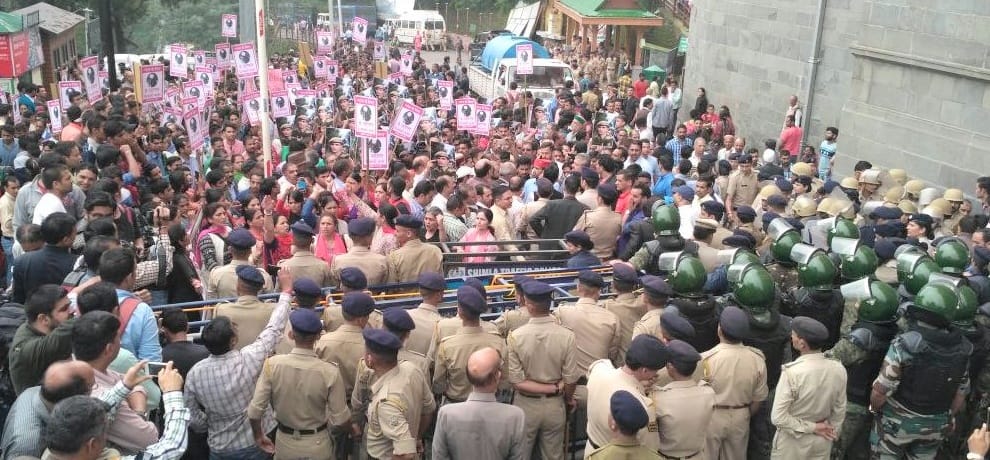 Gudiya Nyaya Manch protest in shimla