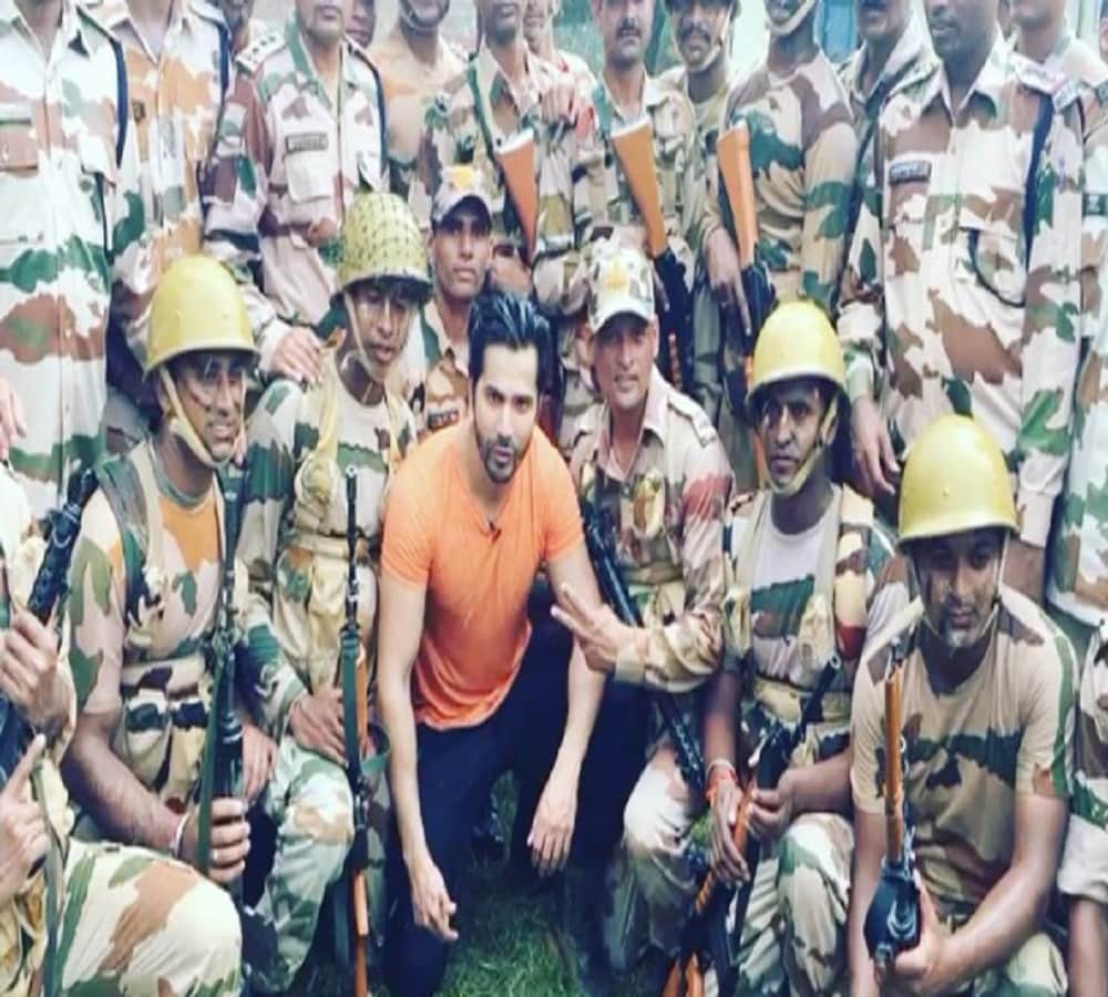 Varun Dhawan shared video and photos with ITBP commandos on Instagram
