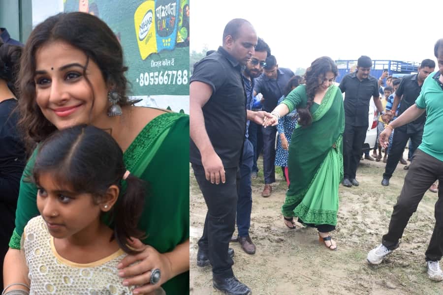 vidya balan visits primary school in lucknow