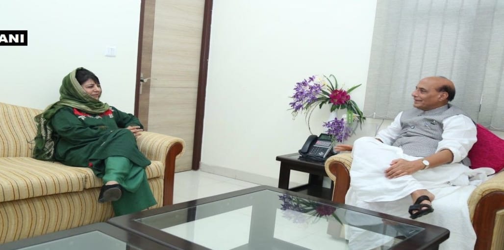 MEHBOOBA MUFTI NEETS TO RAJNATH SINGH IN DELHI