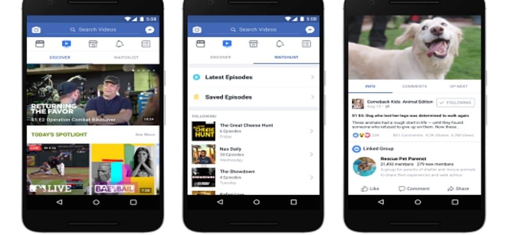 facebook introduced watch to compete google owned youtube