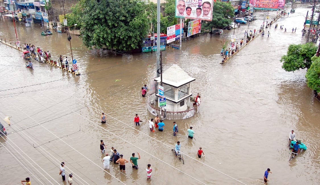 photos of cloudburst after heavy rain in haridwar