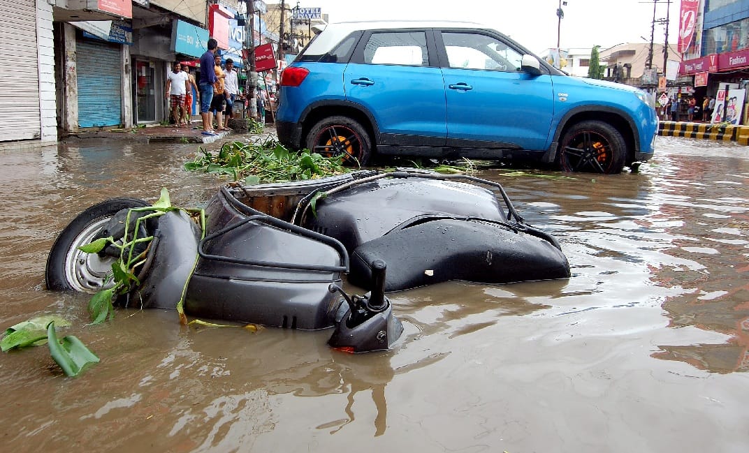 photos of cloudburst after heavy rain in haridwar