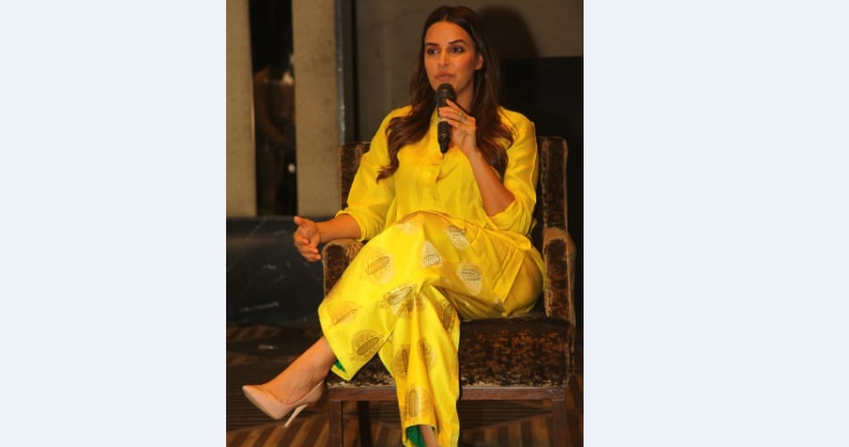 Actress Neha Dhupia Accident at Chandigarh, shoulder injury